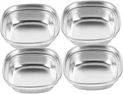 BEBEMOKO Large Sauce Dipping Bowls Set Stainless Steel Condiment Dishes Fine Edges Dishwasher Safe for Easy Cleaning