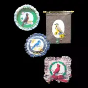 Bird Applique Pillow / Wallhanging Sewing Pattern - Robin Lark Bluebird Cardinal
