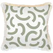 Cushion Cover-Coastal Fringe-Muse Sage-60cm x 60cm