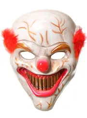Scary Red and Copper Clown Halloween Costume Mask