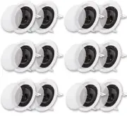Acoustic Audio CS-IC63 Flush Mount In Ceiling Speakers with 6.5" Woofers 6 Pair