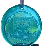 Corning Museum Of Glass Aqua Blue Christmas Ornament Country Club NY Sun Catcher