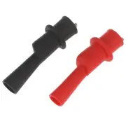 2pcs Insulated MultiMeter Test Lead Meter Alligator Clip Crocodile Clamp .t.t2