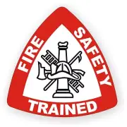 2pcs Fire Safety Trained Hard Hat Decals Helmet Stickers Firefighter Rescue