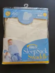 Halo SleepSack Swaddle Newborn Birth To 3 Months Cream Cotton 6-12 Lbs