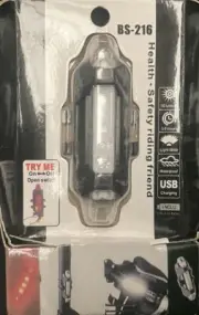 BS-216 Bike Multi Colour Light Flashing LED USB Rechargeable Waterproof Cycling