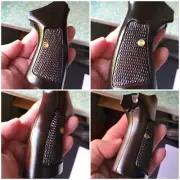 Buddy Grip Ruger Sp101 Revolver Line Edge Checkered Wooden Handcraft Frame Brown