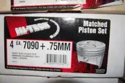 Hi-Tech 7090+.75MM (.030) Set of 4 Pistons for 2389cc NIssan