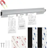 16 Inch Restaurant Receipt Holder with Ticket Rack Magnetic Note, Silver Kitchen Slide Check Rack, Bill Orders Ticket Holder Tab Aluminum Display Rail for Restaurant Cafes Pubs Bars