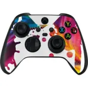 Abstract Art Xbox Series X Controller Skin - Chromatic Splatter White