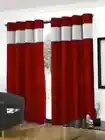 4 pc 60''x84'' Dark Red Satin Grommet / Ringtop / Eyelet Curtain with Sequin