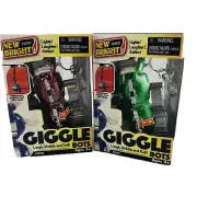 New Bright GIGGLE BOTS Lot of 2 Crazy Crawlers w/ Dangle Clip Robot Bug Toy