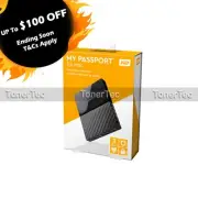 WD My Passport 3TB Portable Hard Drive for MAC USB 3.0 Type C --Black
