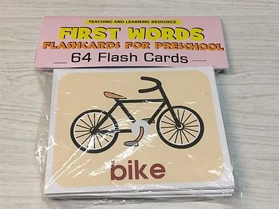 FIRST WORDS - Flashcards for Preschool 64 Cards- Speech Teaching supplies