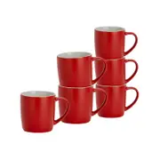 Argon Tableware 6 Piece Matt Tea And Coffee Mug Set - 350ml