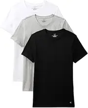 [Calvin Klein] Men's Cotton Classics 3PK (New) S/S Crew Neck 3PK (Classic FIT), Black, Grey Heather, White