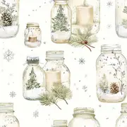 [Namly Design] Holiday Mason Jar Contact Paper