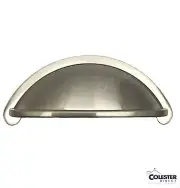 Brushed Satin Nickel Kitchen Cabinet Drawer Cup Handle Pull Knob Hardware 3"