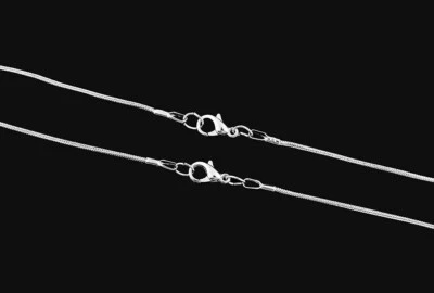 Snake Chain Antiqued Sterling Silver Plated Jewelry Making Supplies 24"