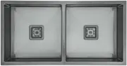 Hafele Squareline Sink G3 Double Linen Gunmetal