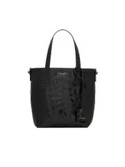 Saint Laurent Paris Mini Toy Shopping In Crocodile-Embossed Leather