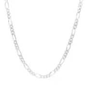 Sterling Silver Figaro Chain Necklace 50cm 4.1mm Wide