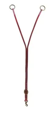 Horse Amish Western Latigo Leather Training Fork Girth Attachment Brass