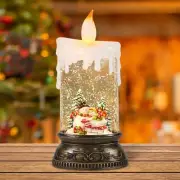Wondise Rechargeable Musical Snow Globe Lantern with 6H Timer, Battery Operat...