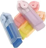 jojofuny 4pcs Retractable Erasers for Students Convenient Slide Design Multi Use Erasers and Light for School Office and Home Use