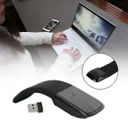 Foldable Arc Touch Wireless Mouse 2.4GHz Optical Touch Receiver PC Laptop USA