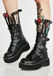 [Demonia] Gag Me Caged Boots