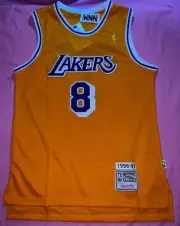 NBA LA LAKERS #8 Kobe Bryant 96/7 Yellow Jersey M&N XXL 50 QLD Seller