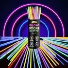 GemPrime 100 Pcs Glow Sticks Bulk Party Pack – 8” Glow in the Dark Party Supp...