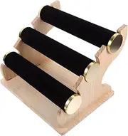 Hohopeti Bracelet Organizer Display Stand 3 Tier Wooden Base for Bangle Watch Holder Showcase