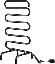 Towel Holder Electric Towel Warmer – Stainless Steel Freestanding Rack with Thermostat for Bathroom & Home Waterproof Heated Towel Rail Portable and Energy Efficient