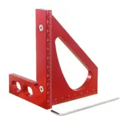 Aluminum Alloy Miter for Triangle Ruler High Layout Measuring Tool Red