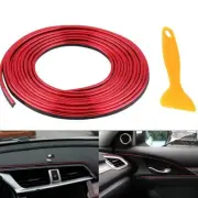 5M Line Car Van Interior Decor Red Point Edge Gap Door Panel Accessories Molding