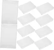 CHILDWEET 10pcs Cassette Tape Rack Storage Box Large Cassette Tape Holder PVC Stackable Box Portable