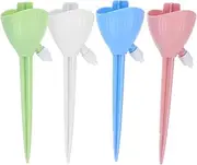 4pcs Drip Irrigation Artifact Plants Self-Watering Planter Garden Watering System Watering Spikes for Garden Intelligent Flower Watering Device Outdoor Plant Plastic