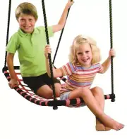 NEW Strap Arch Hammock Swing Black/Red Cubby Playground Accessories Indoor Toys
