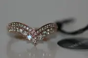 NWT PANDORA ROSE™ PRINCESS WISHBONE RING FALL 2019 187736CZ *CHOOSE SIZE BOX TAG