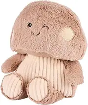 Warmies Brown Mushroom Plush Large Size, Fully Microwavable and Weighted Cuddly Toy for Anxiety, Chill in The Freezer or Heat in Microwave, Soft Toy Heat Pad