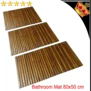 Acacia Bath Mat bathroom Non Slip Sauna Shower Fungus non-skid rubber backing AU