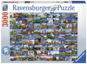 99 Beautiful Places of Europe Jigsaw Puzzle, 3000 Piece