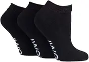 IOMI Footnurse | SockShop | Low-cut Diabetic Trainer Socks | Black | 3 pair | 9-11UK | Non-Elastic, Cushioned, Smooth Toe Seam, Extra Wide Fit for Comfort