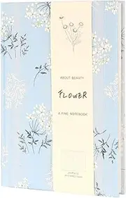 Grifito A5 Embroidered Fabric Journal for Women, College Horizontal Notebook for Writing, Flowers Hardcover Journal Perfect for Office & Home School Supplies, 8.4 X 5.8 In