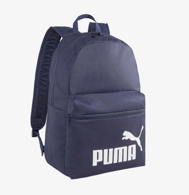 Puma Big Cat Originals Navy Backpack Tote School Uni Work Gym Bag 40x26x12cm AU