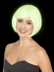 Glow in the Dark Bob Short Costume Party Wig Lady Gaga Halloween Celebrity