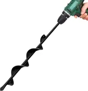 Auger Drill Bit for Planting-1.7"X15" Planting Auger, Garden Spiral Hole Drill B