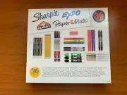 New Sharpie Expo Elmers PaperMate 36 Count School Supplies Pen Pencil Marker Etc